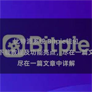 比特派系统 Bitpie钱包最新版本下载教程及功能亮点，尽在一篇文章中详解