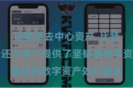 比特派去中心资产  比特派数字处分还为用户提供了坚韧的数字资产处分器具